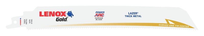 Lenox 210979110GR Gold 9 in. Bi-Metal Reciprocating Saw Blade 10 TPI 5 pk