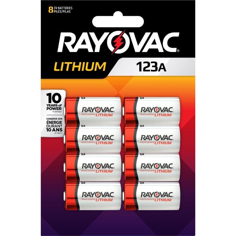 Rayovac RL123A-8TG Lithium 123A 3 V Camera Battery 8 pk