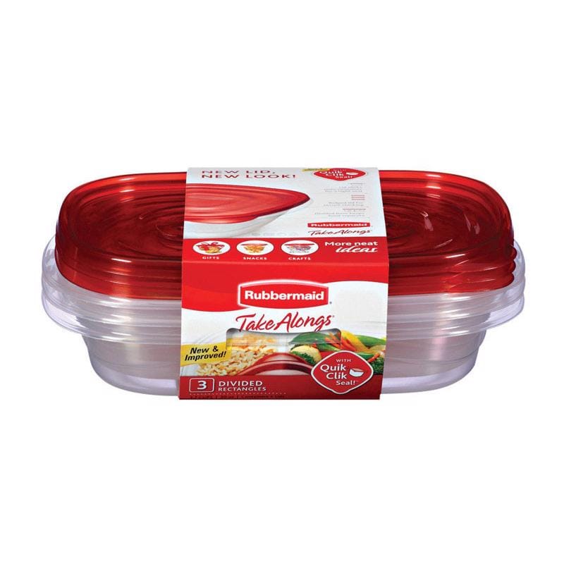 Rubbermaid 2184992 TakeAlongs 3.7 cups Clear Food Storage Container 3 pk