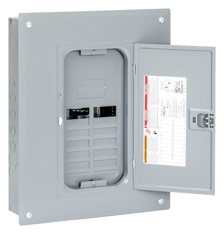 Square D HOM1224L125PC HomeLine 125 amps 120/240 V 12 space 24 circuits Combination Mount Main Lug Load Center