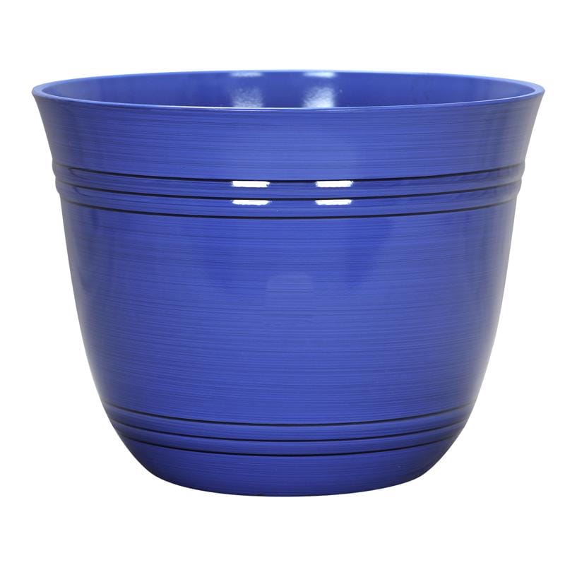 L&G PVH0115BBI 11 in. H X 14.5 in. W X 14.5 in. D X 14.5 in. D Polyresin Galileo Planter Cobalt