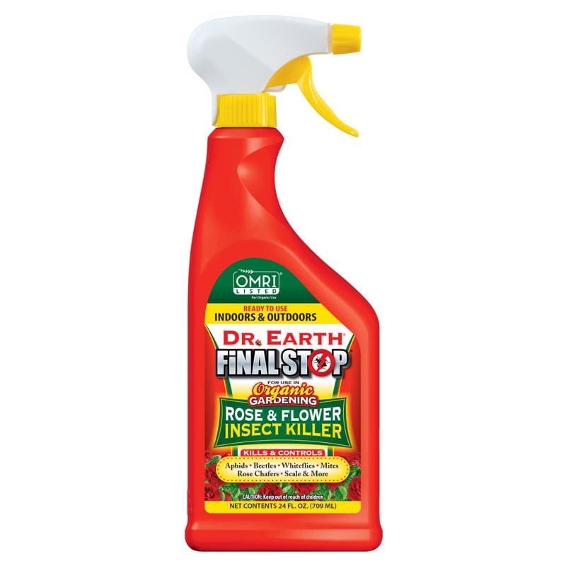 DR. Earth 8008 Final Stop Rose & Flower Organic Insect Killer Liquid 24 oz