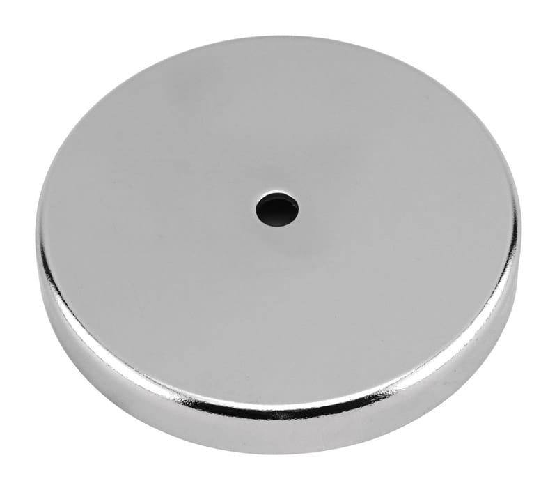 Magnet Source 07515 .18 in. L X 1.21 in. W Silver Round Base Magnet 10 lb. pull 2 pc