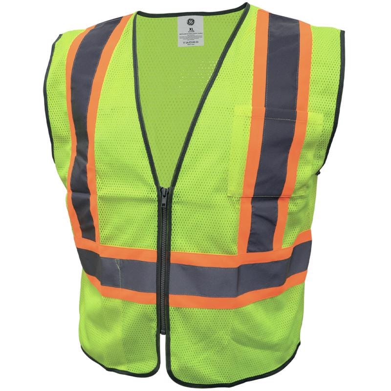 General Electric GV078GXL Reflective Safety Vest Green XL