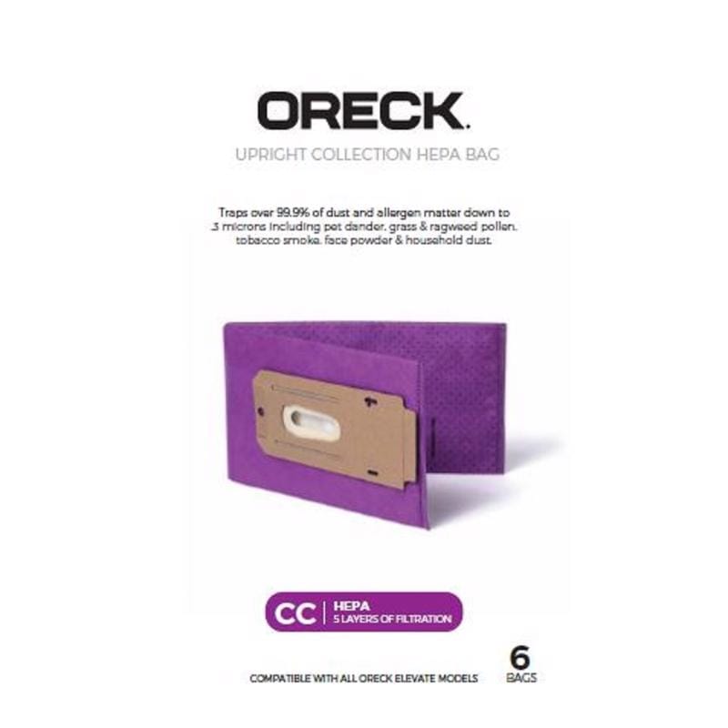 Oreck AK1CC6H SaniSeal Vacuum Bag For Oreck Elevate Upright Vacuums with Docking System 6 pk Superior/CCPK8O