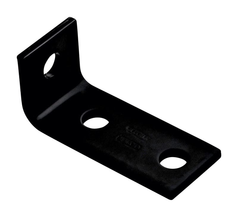 National Hardware N351-479 3.5 in. H X 1.5 in. W X 0.188 in. D Black Carbon Steel Inside Corner Brace