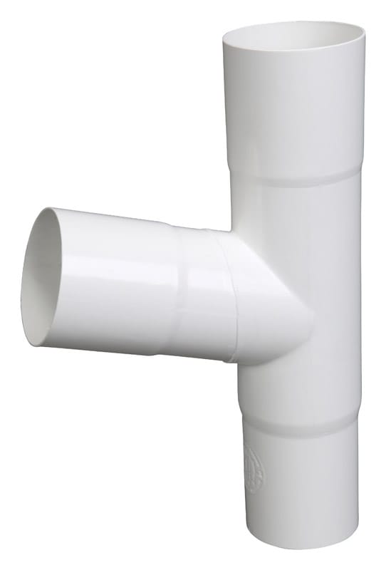 Plastmo P18021 8 in. W X 12 in. L White Vinyl Round Downspout Adapter
