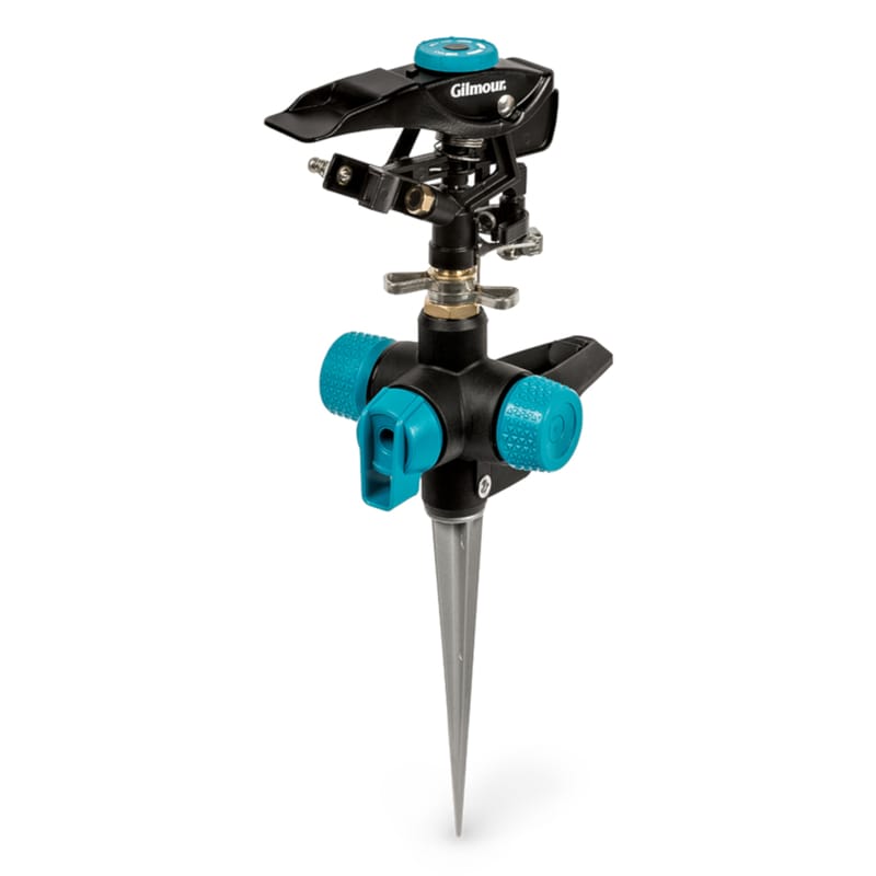Gilmour 821673-4001 Metal Spike Base Heavy Duty Impulse Sprinkler 5800 sq ft