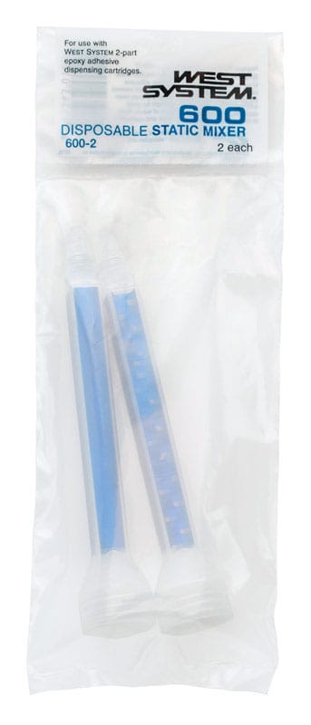 West System 600-2 Six10 Extra Strength Epoxy Adhesive Blue/White Disposable Static Mixers 2 pk