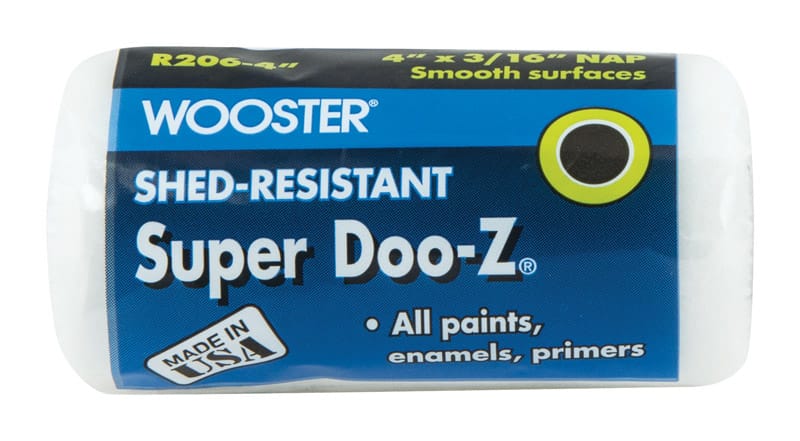 Wooster R206-4 Super Doo-Z Fabric 4 in. W X 3/16 in. Regular Paint Roller Cover 1 pk