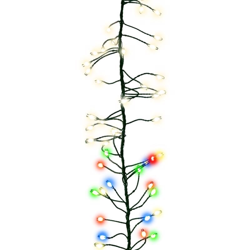 Celebrations 15-02009A LED Big Seed Cluster Multicolored/Warm White 250 ct Christmas Lights 10 ft.
