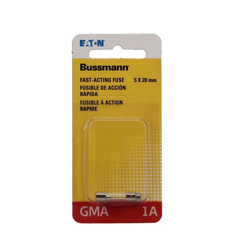 Bussmann BP/GMA-1A 1 amps Fast Acting Glass Fuse 2 pk