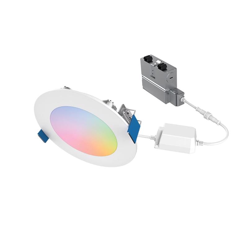 Halo HLB4069WZRGBWMW RGB 4 in. W LED Smart-Enabled Canless Recessed Downlight 9.4 W