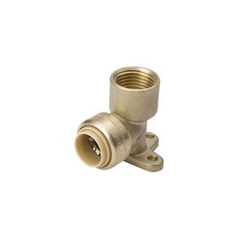 B&K 6631-103 Proline Push to Connect 1/2 in. PTC X 1/2 in. D FPT Brass 90 Degree Drop Ear Elbow