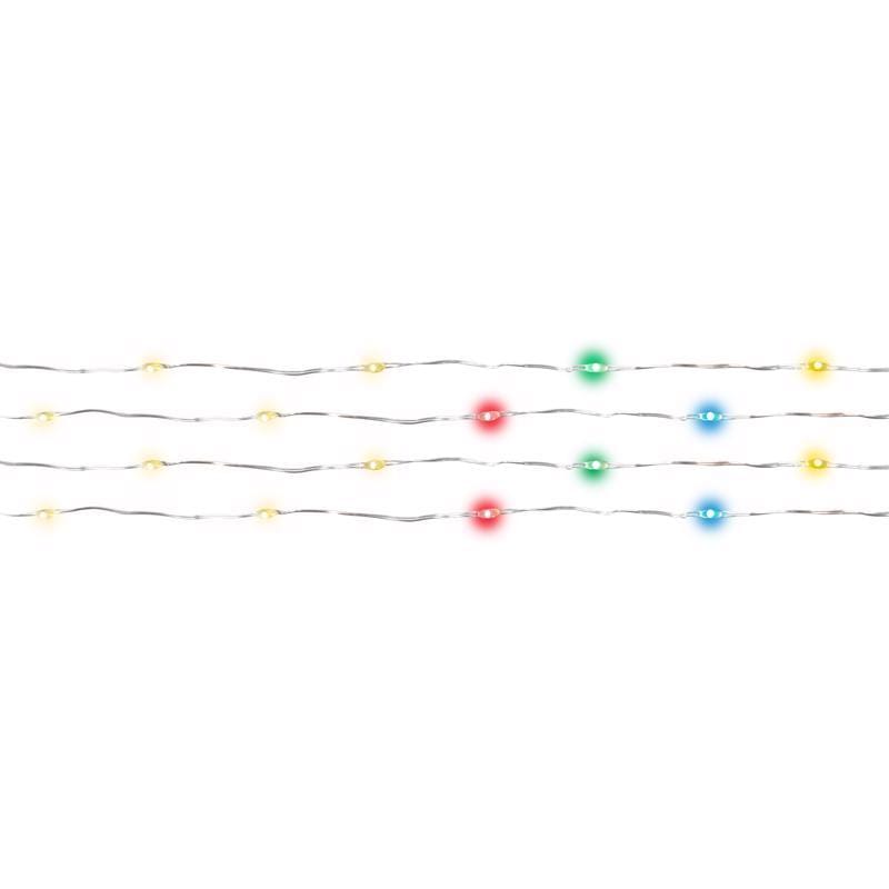 Celebrations MICSLV100WWMU2A LED Big Seed Cluster Multicolored 100 ct String Christmas Lights
