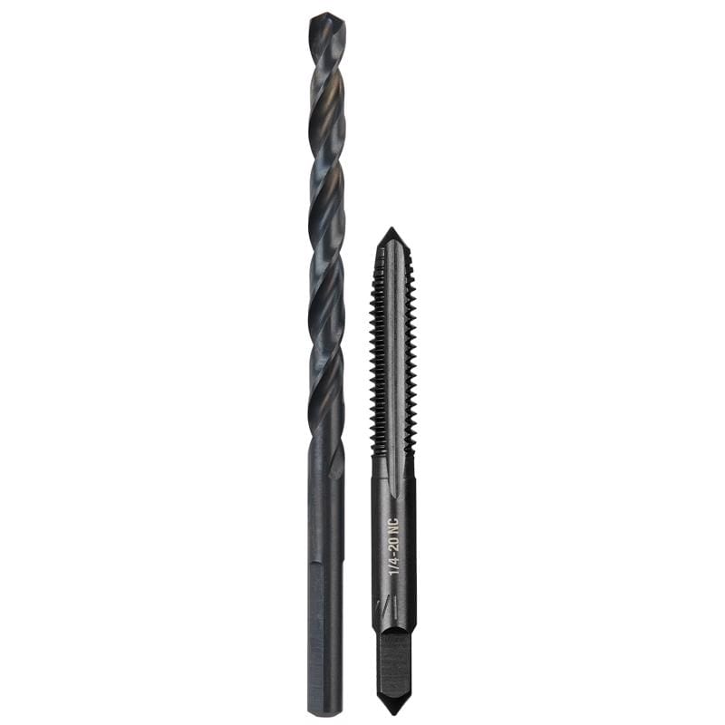 Milwaukee 49-57-5534 SAE 1/4-20 NC Straight Flute Plug Tap & #7 Drill Bit