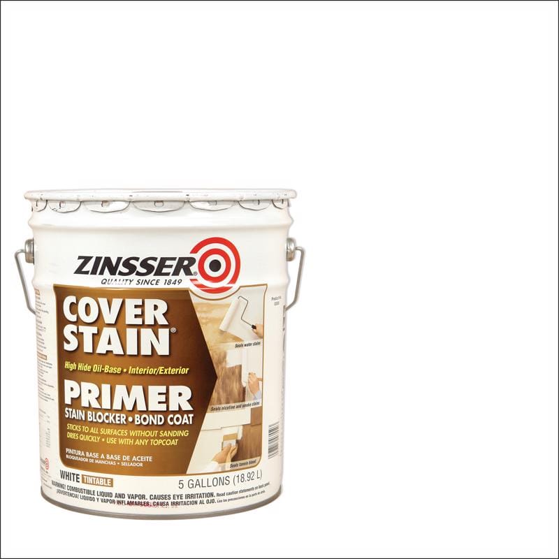 Zinsser 3550 Cover Stain White Oil-Based Alkyd Primer and Sealer 5 gal
