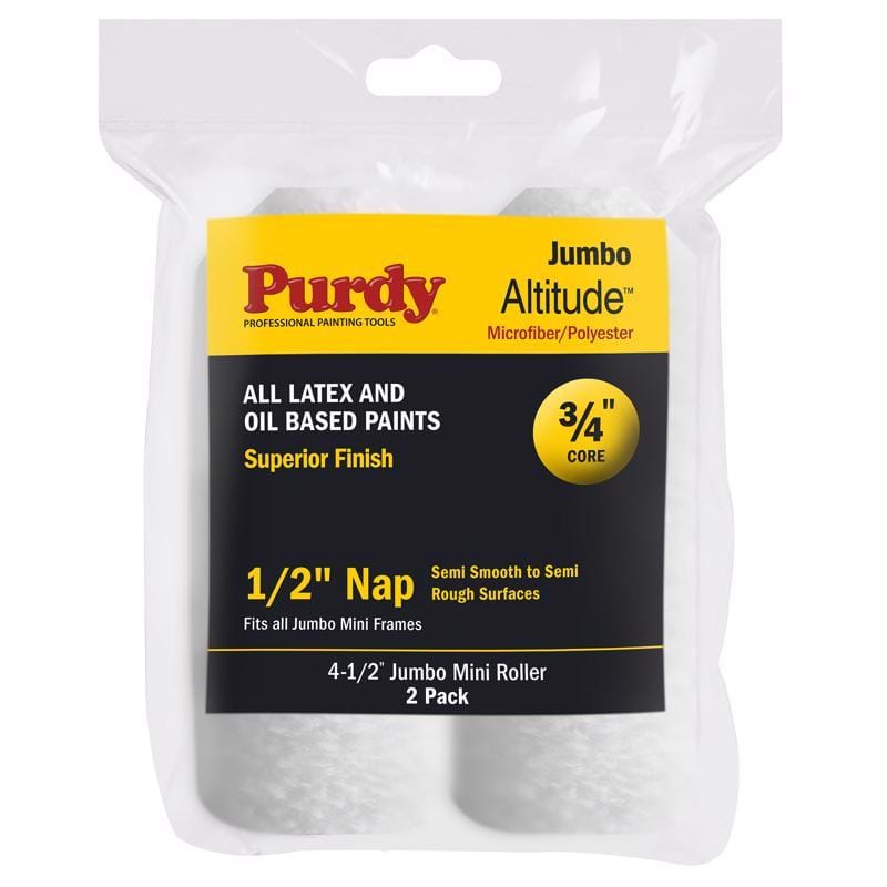 Purdy 14G624073 Altitude Poly Micro 4.5 in. W X 1/2 in. Jumbo Mini Paint Roller Cover 2 pk
