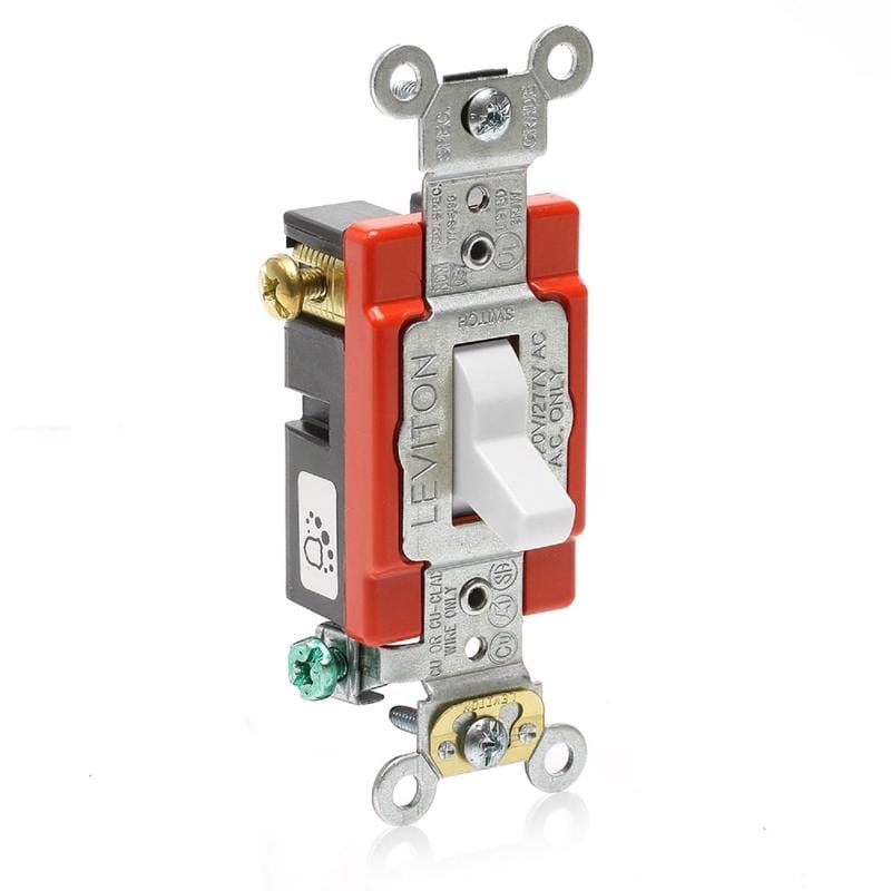 Leviton A1223-02W 20 amps 3-Way Antimicrobial Treated Toggle AC Quiet Switch White 1 pk