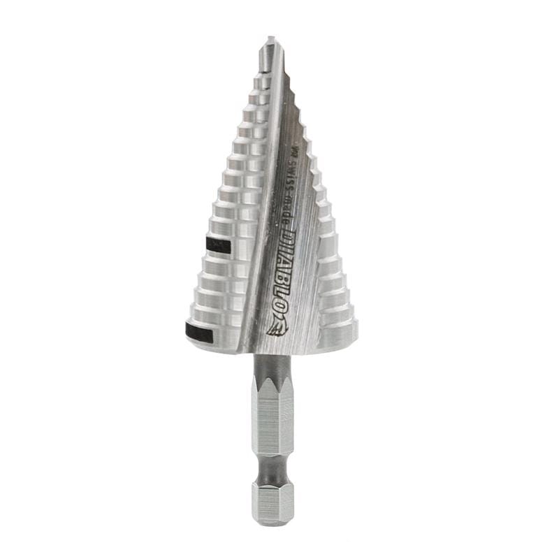 Diablo DSD1125S17 1-1/8 in. X 3-1/32 in. L Metal Impact Step Drill Bit Hex Shank 1 pk