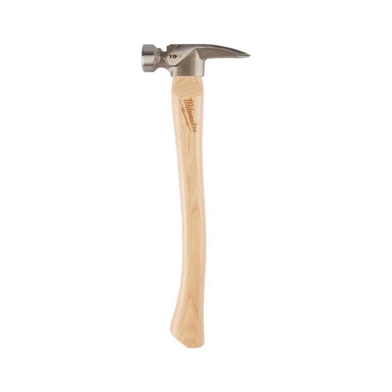 Milwaukee 48-22-9419 19 oz Milled Face Framing Hammer 16 in. Hickory Handle