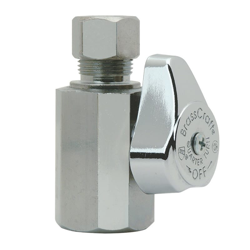 Brasscraft G2R12X C1 1/2 in. FPT X 3/8 in. MPT Brass Straight Stop Valve