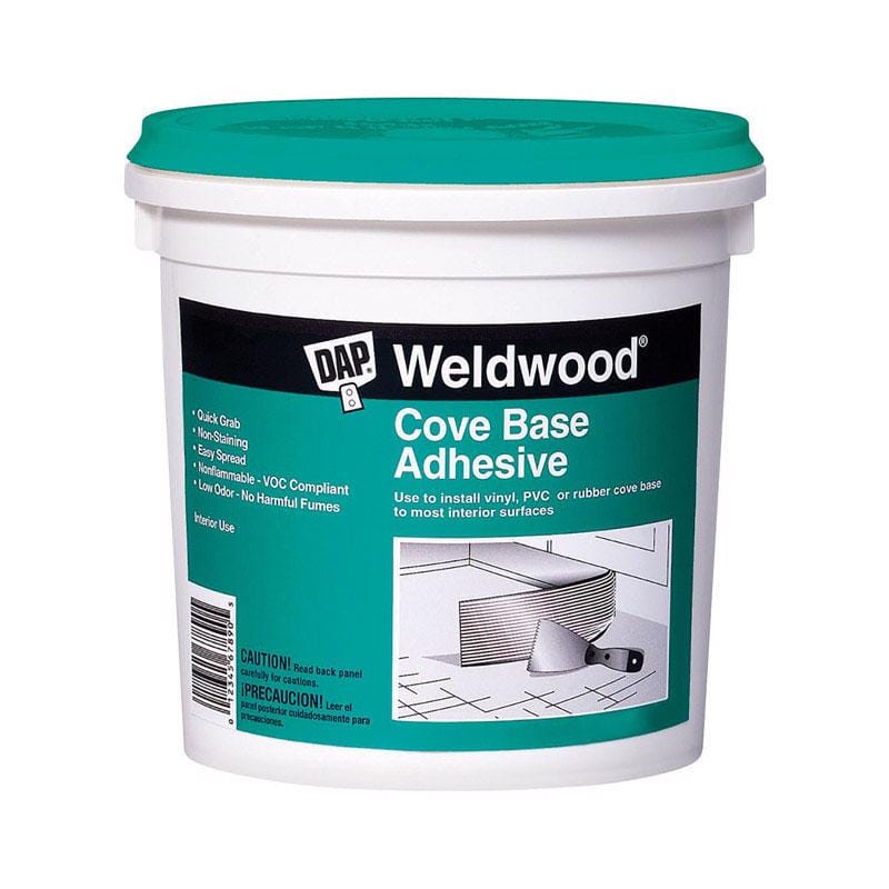 Dap 7079825053 Weldwood High Strength Synthetic Acrylic Latex Off White Cove Base Adhesive 1 qt