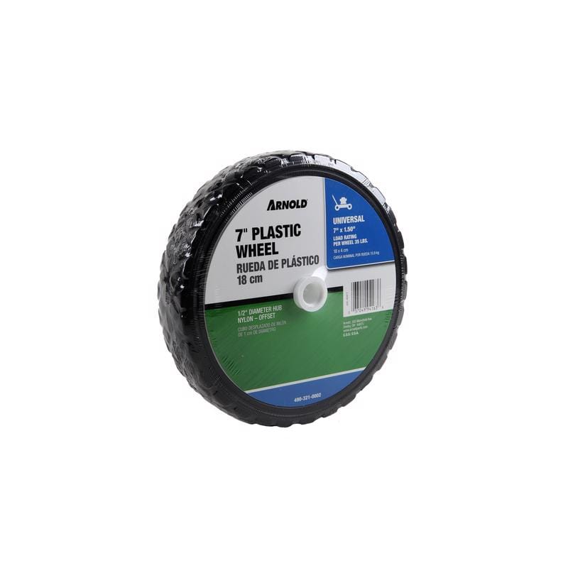 Arnold 490-321-0002 1.5 in. W X 7 in. D Plastic Lawn Mower Replacement Wheel 35 lb