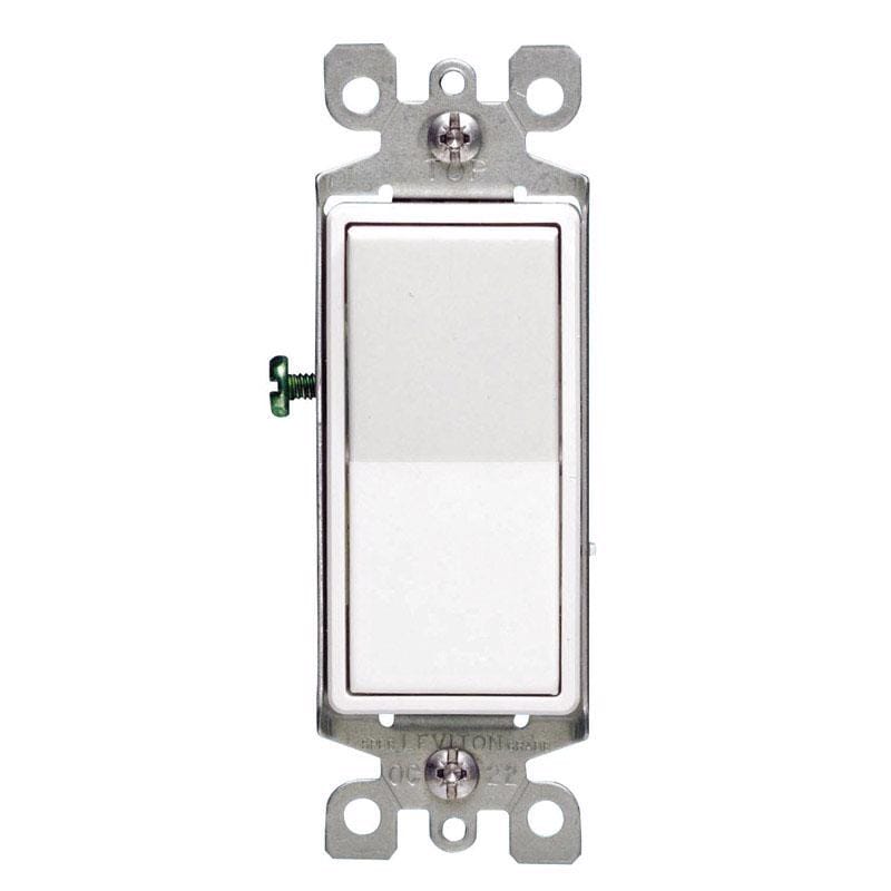 Leviton 05604-2WS Decora 15 amps Four Pole 4-Way / Rocker Switch White 1 pk