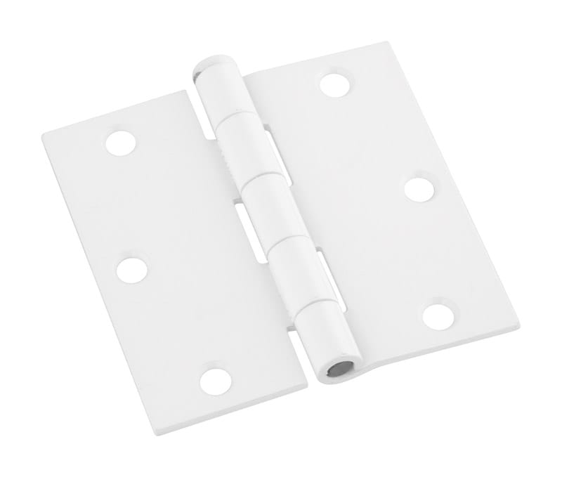 National Hardware N830-335 3-1/2 in. L White Door Hinge 3 pk