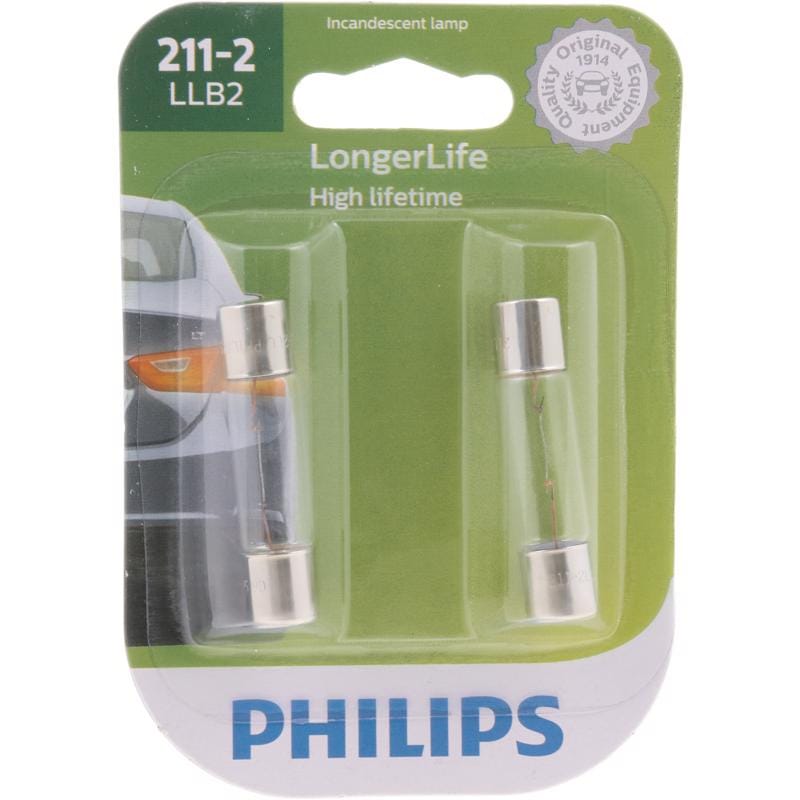Philips 211-2LLB2 Longer Life Incandescent Courtesy/Glove/License/Trunk Miniature Automotive Bulb 211-2LLB2