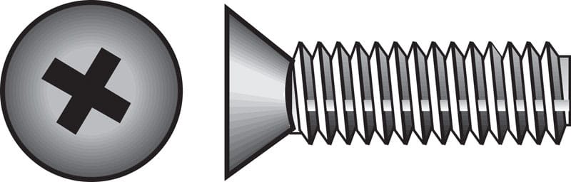 Hillman 101145 No. 1/4-20 Ga. X 2-1/2 in. L Phillips Flat Head Zinc-Plated Steel Machine Screws 100 pk