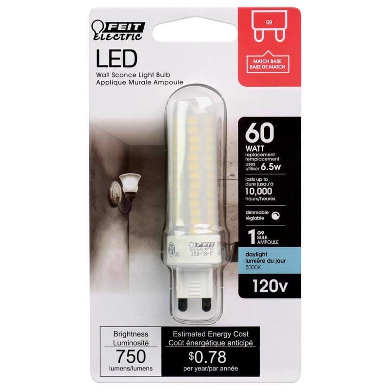 Feit BP60G9/850/LED T4 G9 LED Bulb Daylight 60 Watt Equivalence 1 pk