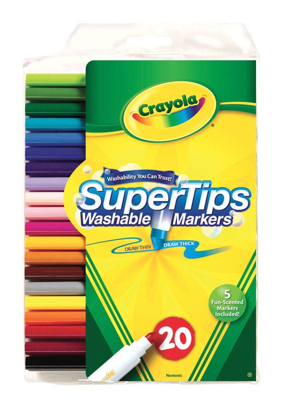 Crayola 58-8106 SuperTips Assorted Fine Tip Markers 20 pk
