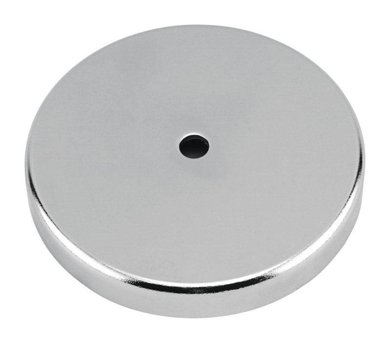 Magnet Source 07216 .283 in. L X 1.42 in. W Silver Round Base Magnet 16 lb. pull 1 pc