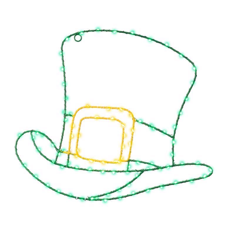 Celebrations 14-03029A Shamrock Hat Silhouette Window Decor Metal 1 pk