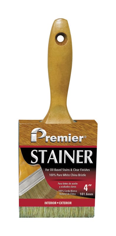 Premier B500-40 Stainer 4 in. Flat Stain Brush