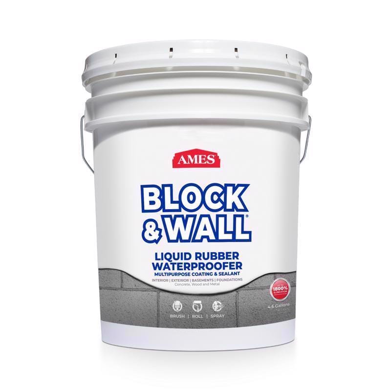 Ames BWRF5 Block & Wall White Liquid Rubber Waterproof and Sealer