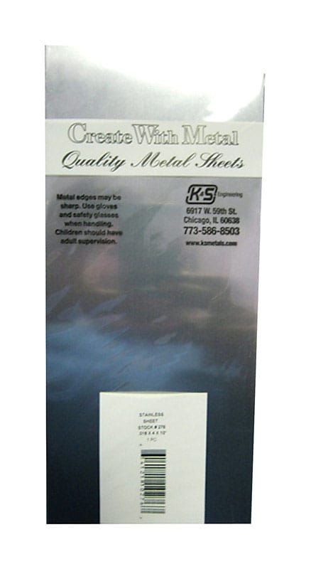 K&S 276 10 in. L X 4 in. W Stainless Steel Sheet Metal