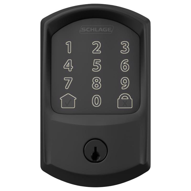 Schlage BE489WBVGRW622 Encode Matte Black Metal Wi-Fi Deadbolt
