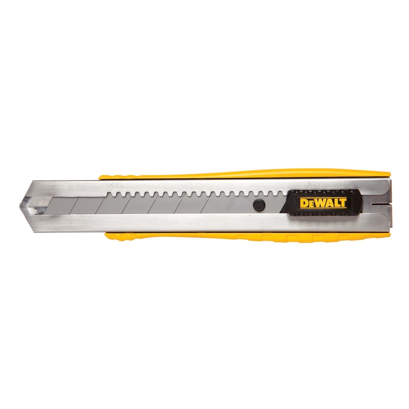 Dewalt DWHT10045 9-4/5 in. Self-Retracting Snap-Off Utility Knife Black/Yellow 1 pc