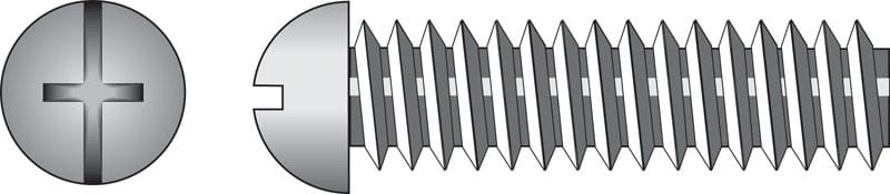 Hillman 90209 No. 8-32 Ga. X 2-1/2 in. L Combination Round Head Zinc-Plated Steel Machine Screws 100 pk