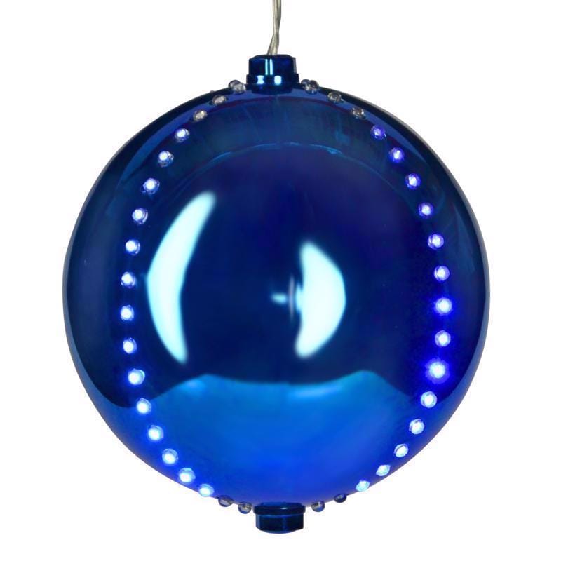 Celebrations ORN6-BLBL Platinum LED Blue Lighted Ornament 6 in. Hanging Decor