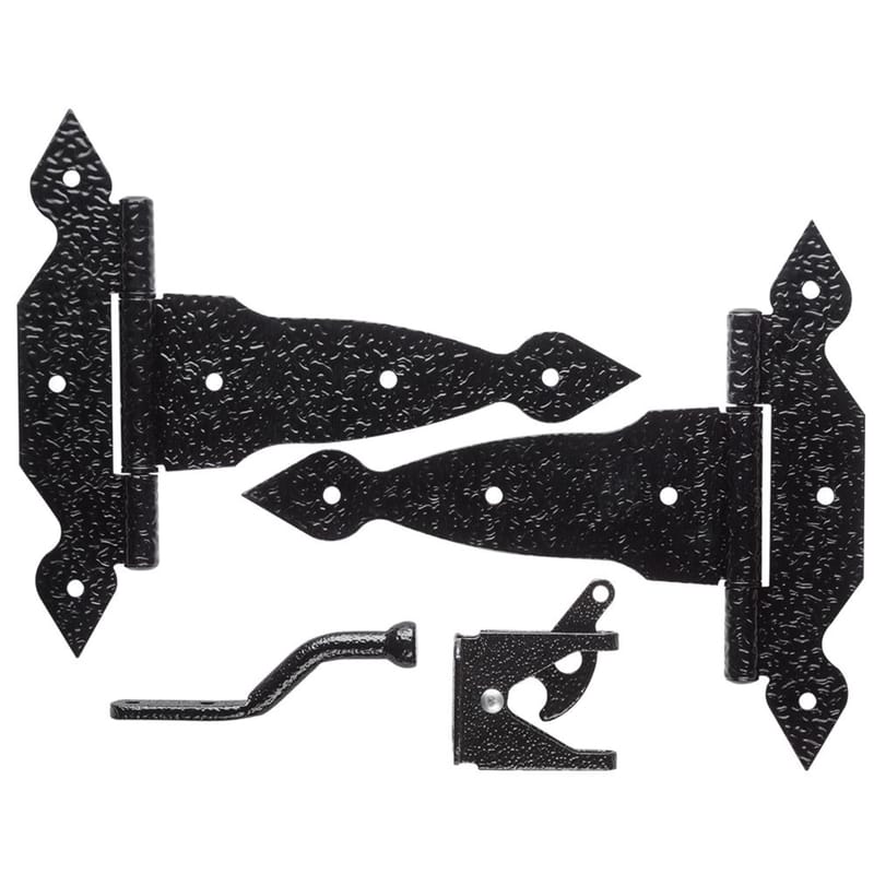 National Hardware N109-013 8 in. L Black Steel Gate Hardware Kit 1 pk