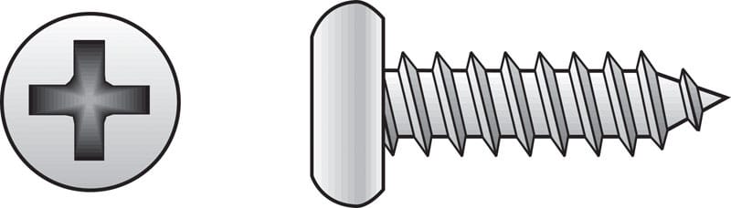 Hillman 80051 No. 8 Ga. X 1-1/4 in. L Phillips Pan Head Sheet Metal Screws 100 pk
