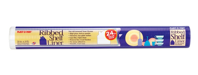 Warp'S PM210-Q Plast-O-Mat 10 ft. L X 24 in. W Bisque Non Adhesive Ribbed Shelf Liner