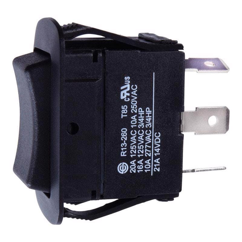 Jandorf 61101 20 amps Single Pole Rocker Automotive/Marine Switch Black 1 pk