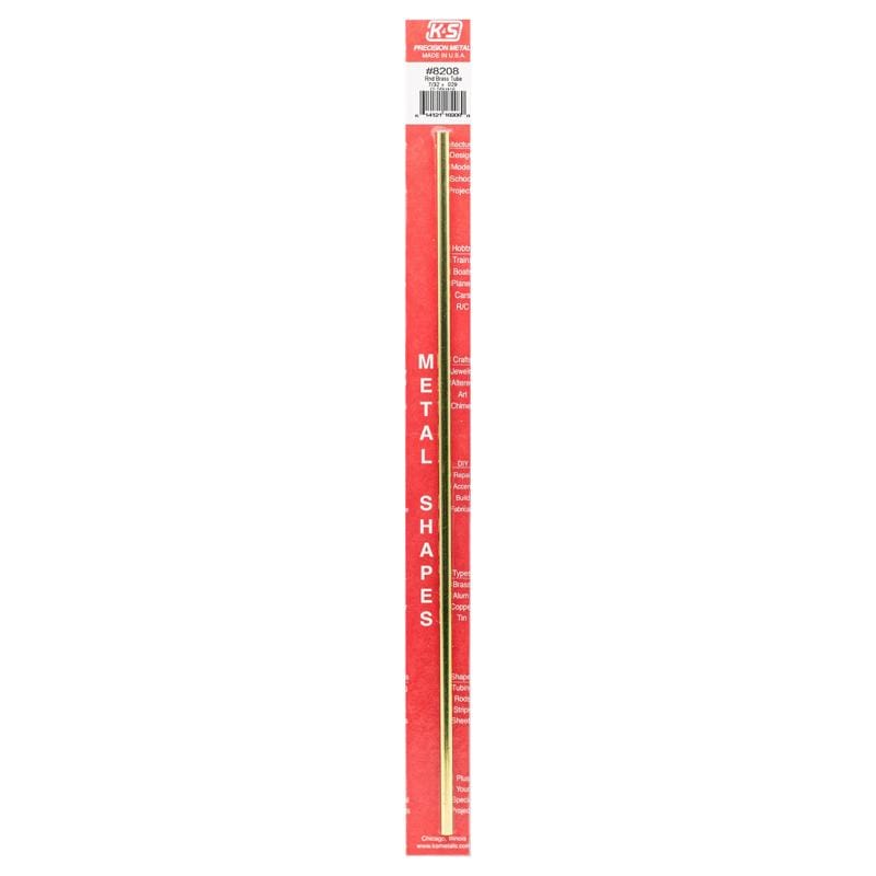 K&S 8208 7/32 in. D X 12 in. L Round Brass Tube 1 pk