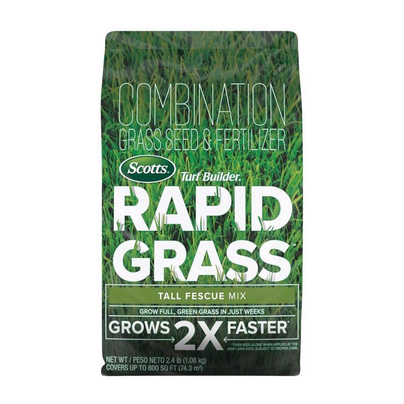 Scotts 18741A Turf Builder Rapid Grass Tall Fescue Grass Sun or Shade Grass Seed and Fertilizer