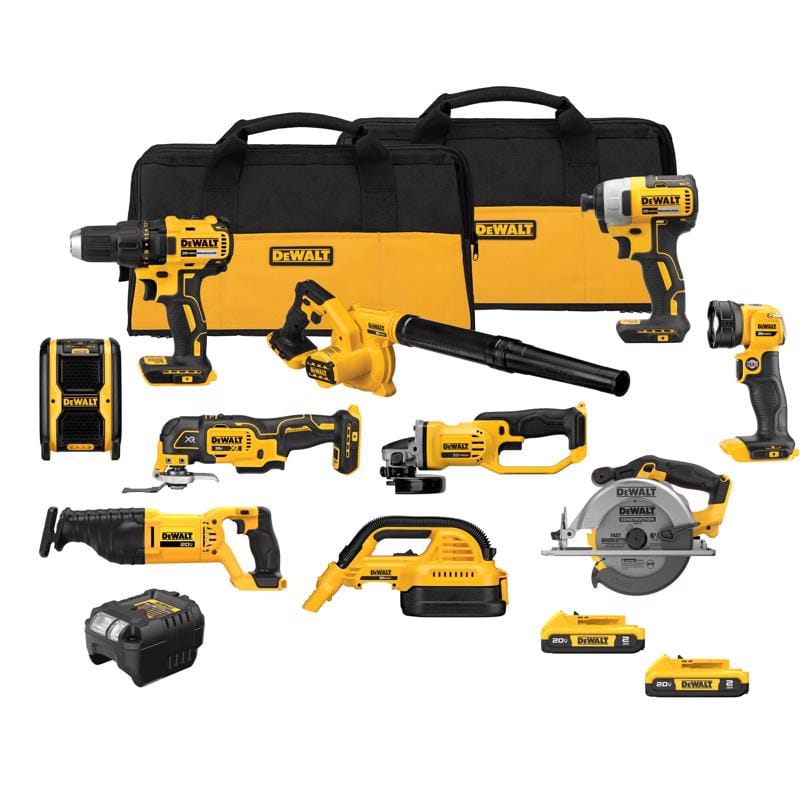 Dewalt DCK1021D2 20V MAX Cordless Brushed 10 Tool Combo Kit
